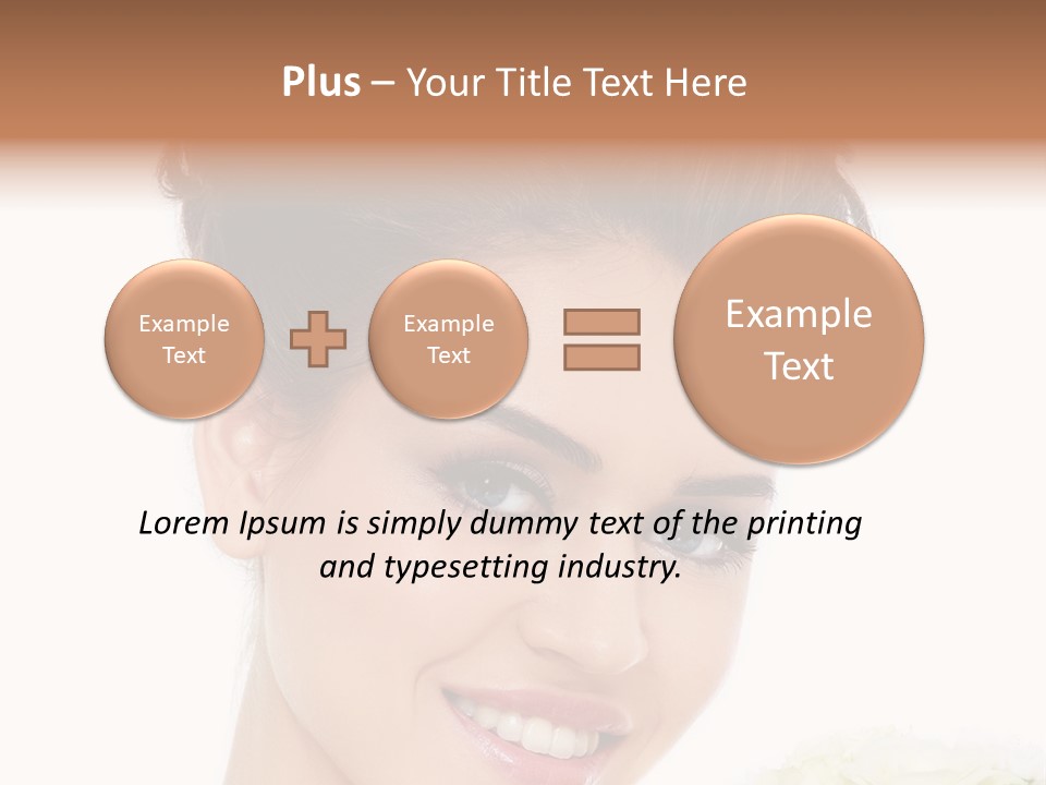 A Beautiful Woman With A Flower In Her Hand PowerPoint Template