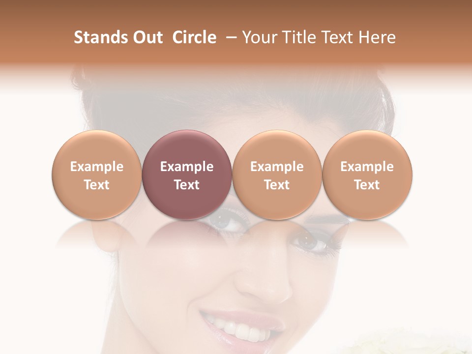 A Beautiful Woman With A Flower In Her Hand PowerPoint Template