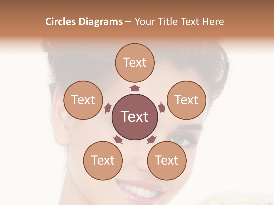 A Beautiful Woman With A Flower In Her Hand PowerPoint Template