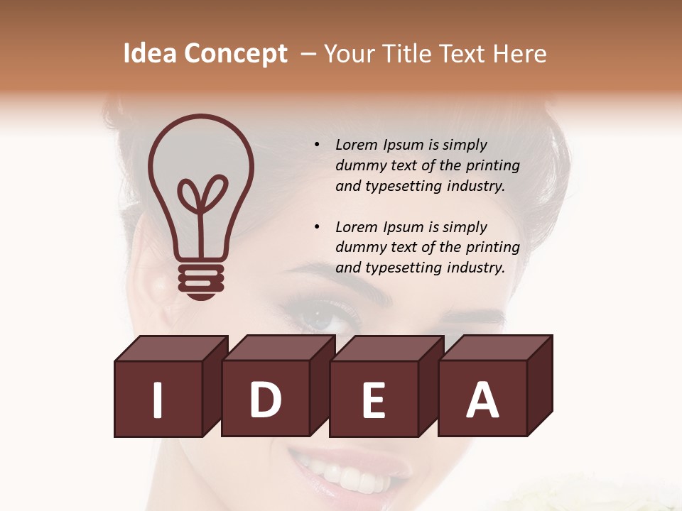 A Beautiful Woman With A Flower In Her Hand PowerPoint Template