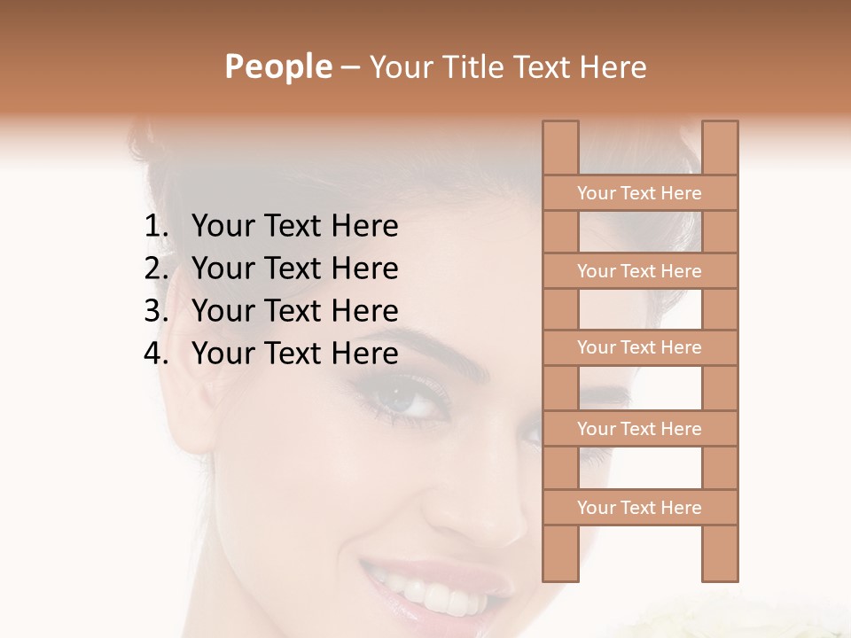 A Beautiful Woman With A Flower In Her Hand PowerPoint Template