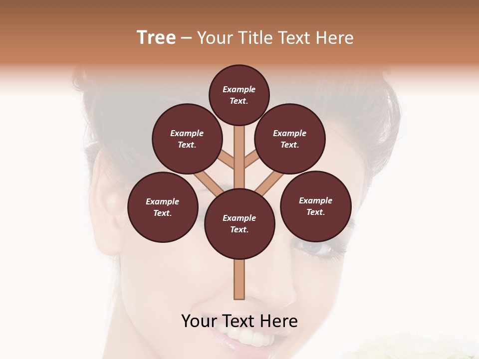 A Beautiful Woman With A Flower In Her Hand PowerPoint Template