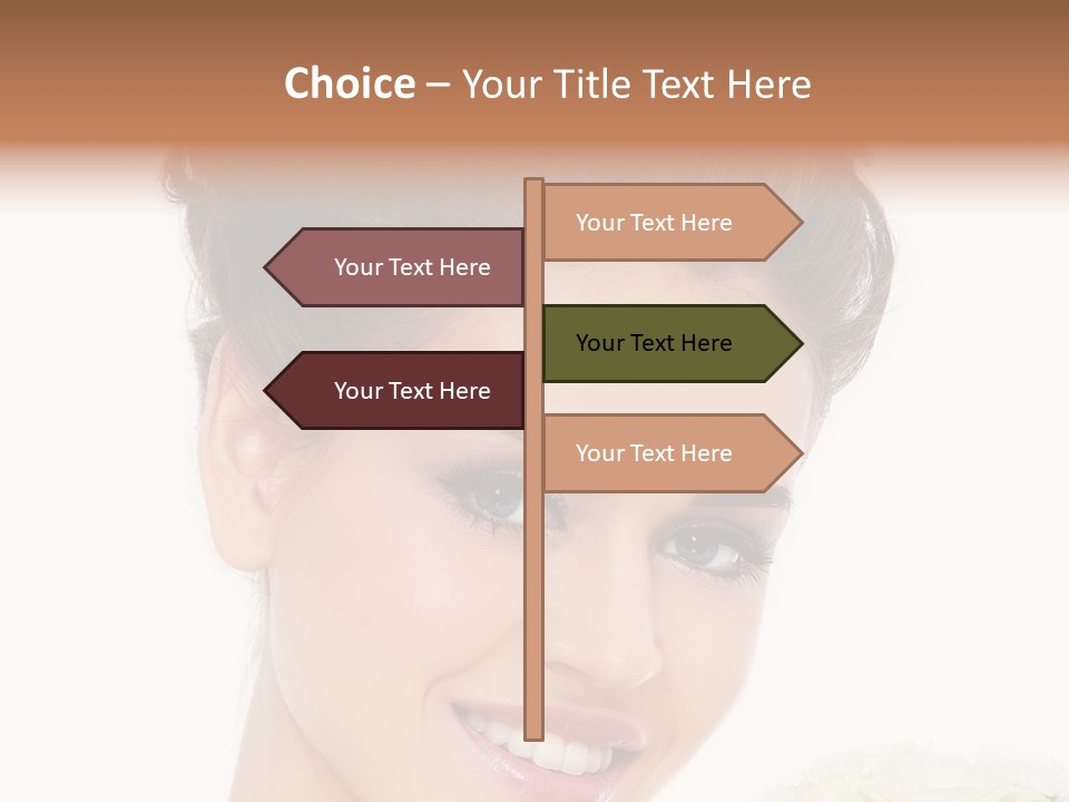 A Beautiful Woman With A Flower In Her Hand PowerPoint Template