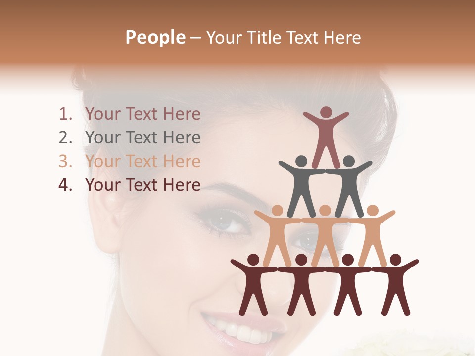 A Beautiful Woman With A Flower In Her Hand PowerPoint Template