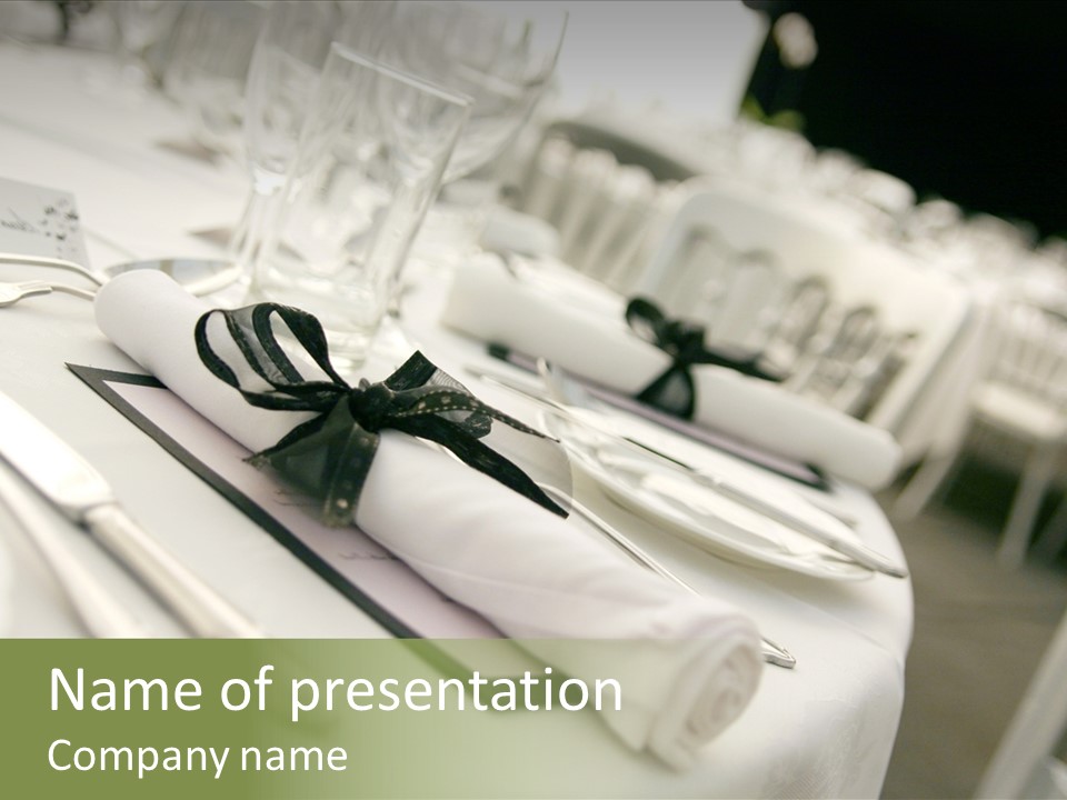 Dinner Reception Table PowerPoint Template