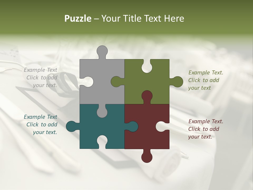 Dinner Reception Table PowerPoint Template