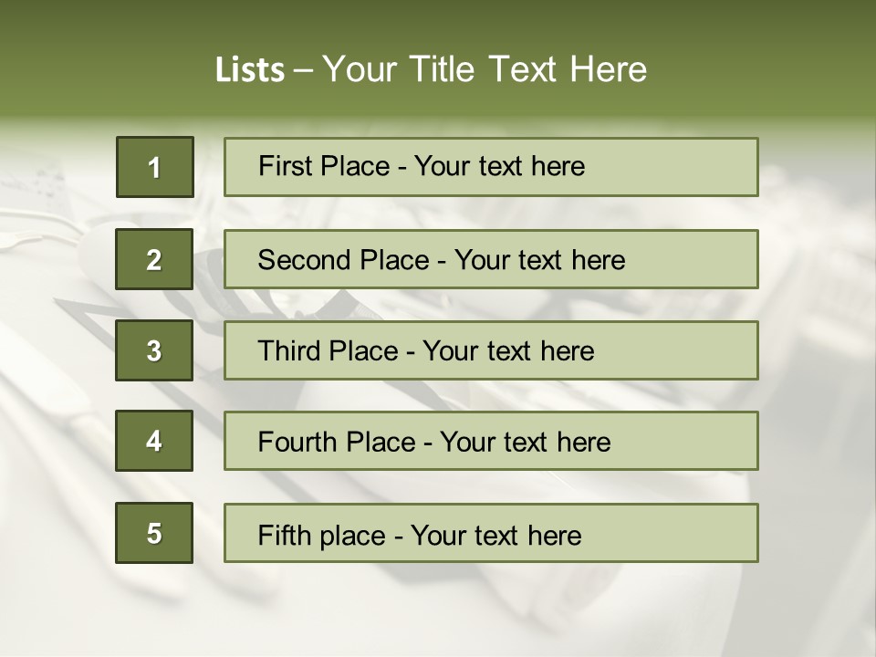 Dinner Reception Table PowerPoint Template