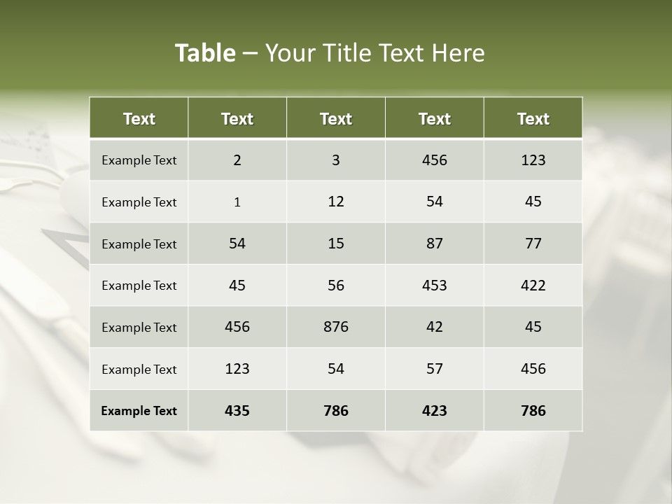 Dinner Reception Table PowerPoint Template