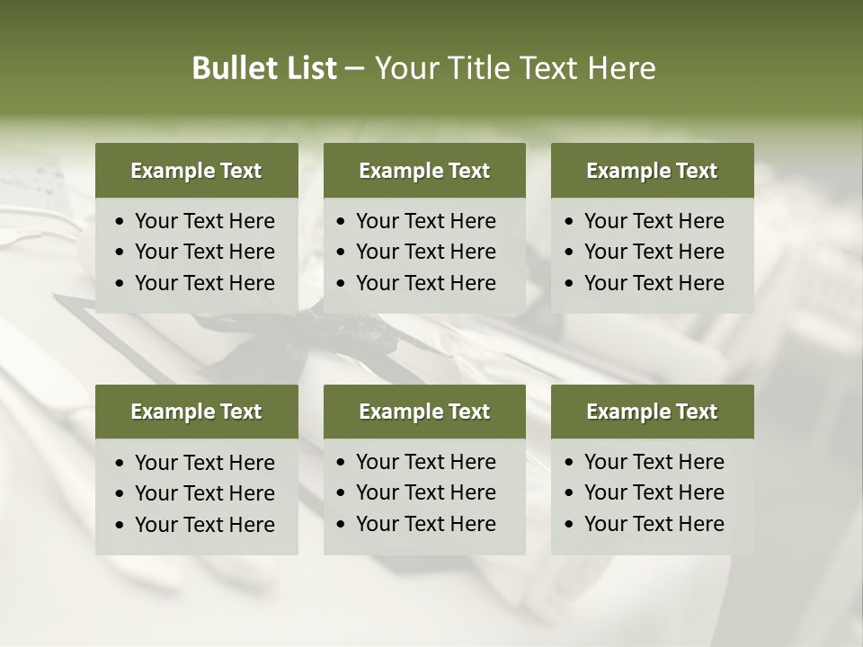 Dinner Reception Table PowerPoint Template