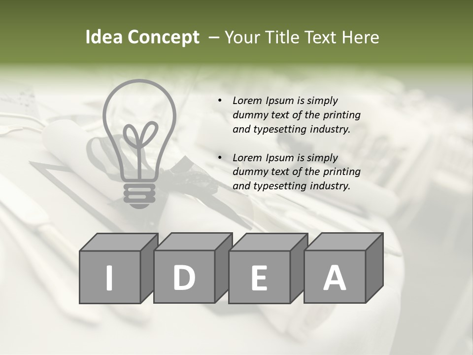 Dinner Reception Table PowerPoint Template