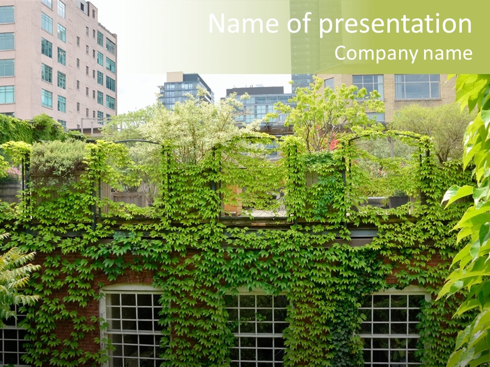 Ecology Garden Architecture PowerPoint Template