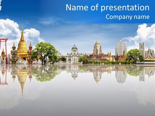 Bangkok Suitcase Authentic PowerPoint Template