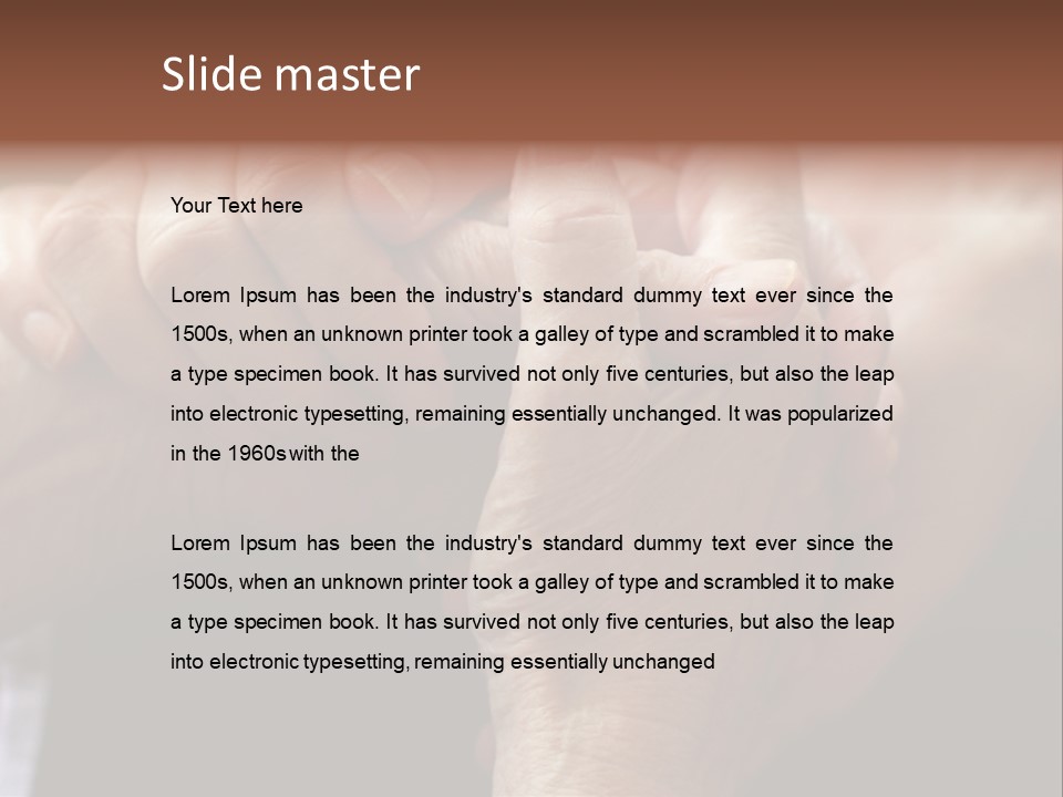 Old Help Pensioner PowerPoint Template