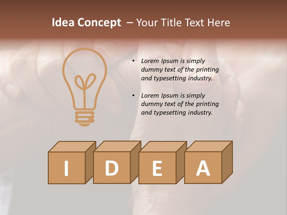 Old Help Pensioner PowerPoint Template