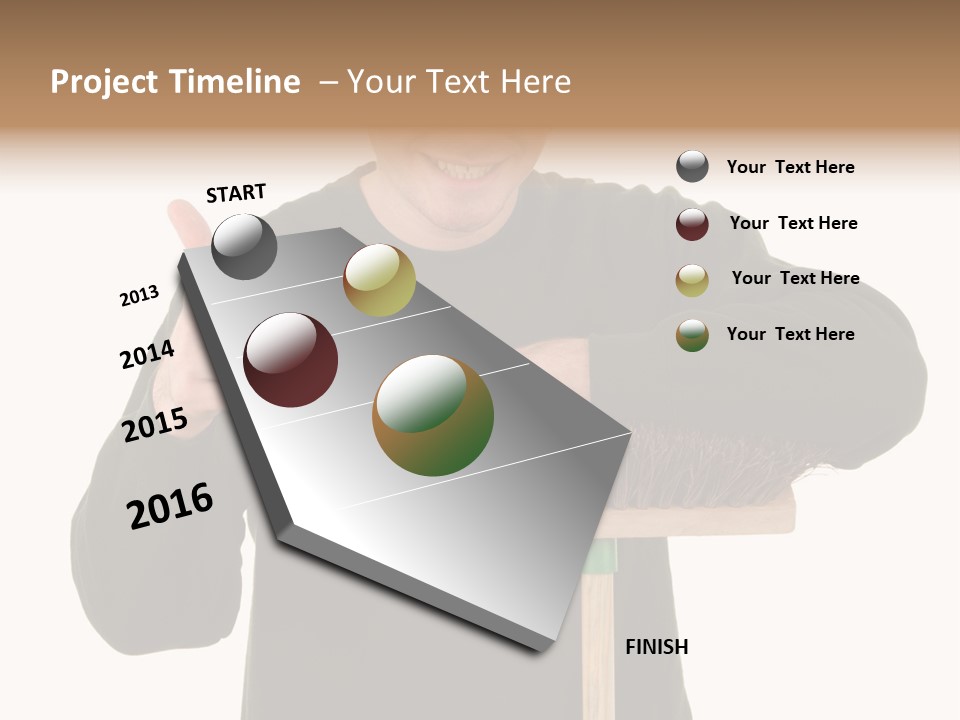 Worker Jumper  PowerPoint Template