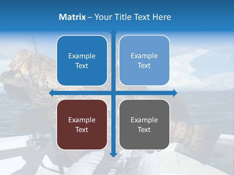 A Man On A Boat Holding A Large Fish PowerPoint Template