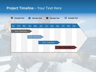 A Man On A Boat Holding A Large Fish PowerPoint Template