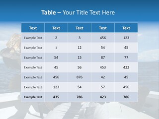 A Man On A Boat Holding A Large Fish PowerPoint Template