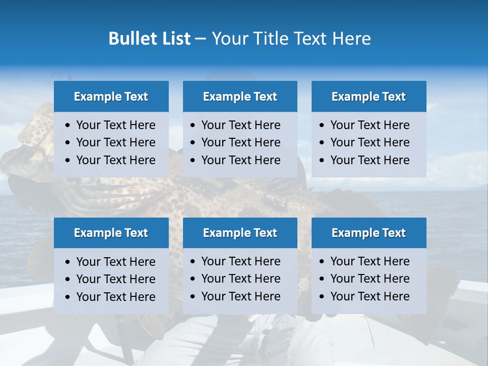 A Man On A Boat Holding A Large Fish PowerPoint Template