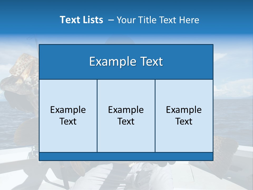 A Man On A Boat Holding A Large Fish PowerPoint Template