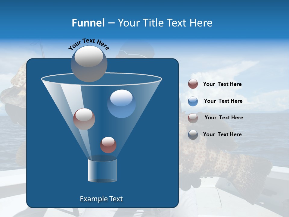 A Man On A Boat Holding A Large Fish PowerPoint Template