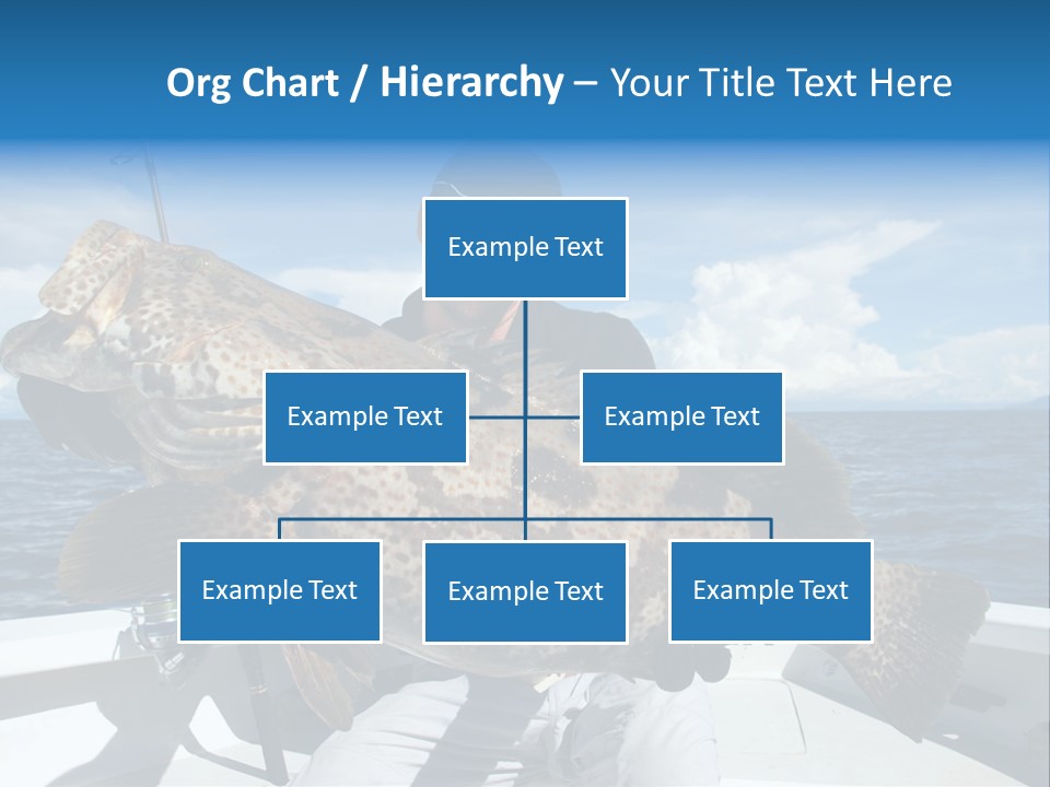 A Man On A Boat Holding A Large Fish PowerPoint Template