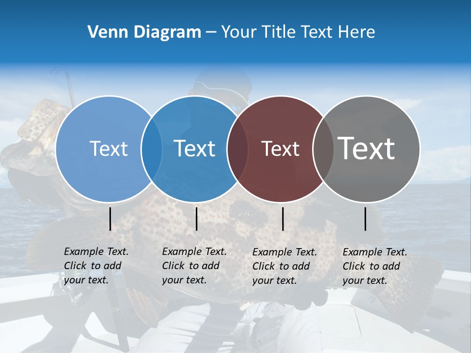 A Man On A Boat Holding A Large Fish PowerPoint Template