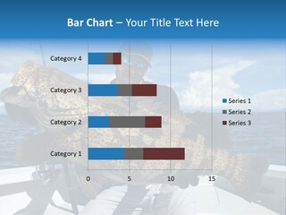 A Man On A Boat Holding A Large Fish PowerPoint Template