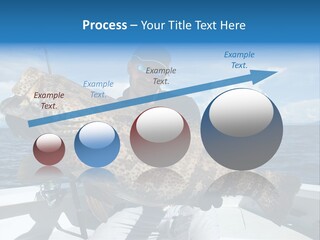 A Man On A Boat Holding A Large Fish PowerPoint Template