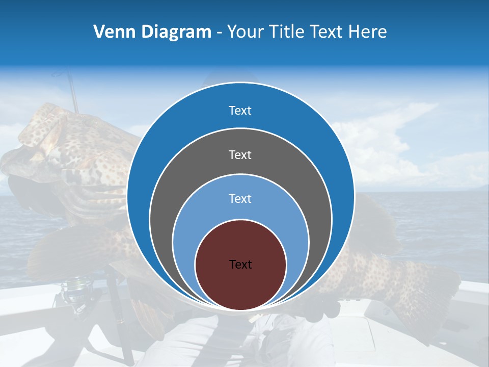 A Man On A Boat Holding A Large Fish PowerPoint Template