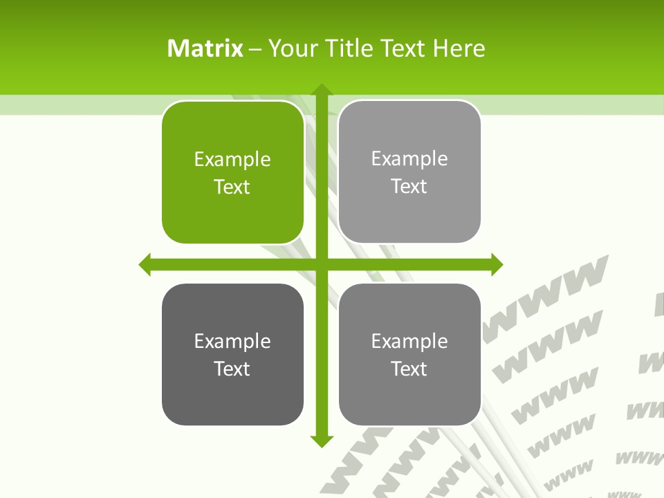 A Group Of Green Arrows On A White Background PowerPoint Template