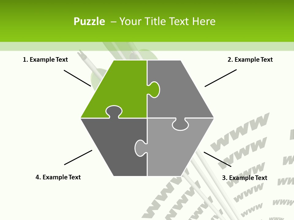 A Group Of Green Arrows On A White Background PowerPoint Template