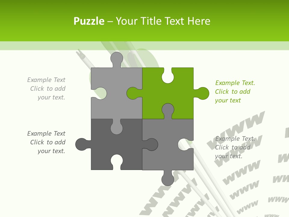 A Group Of Green Arrows On A White Background PowerPoint Template