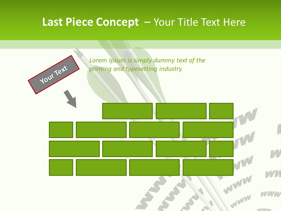A Group Of Green Arrows On A White Background PowerPoint Template