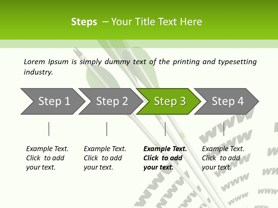 A Group Of Green Arrows On A White Background PowerPoint Template