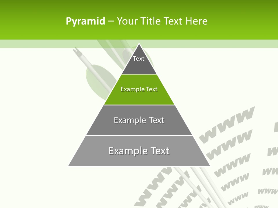 A Group Of Green Arrows On A White Background PowerPoint Template