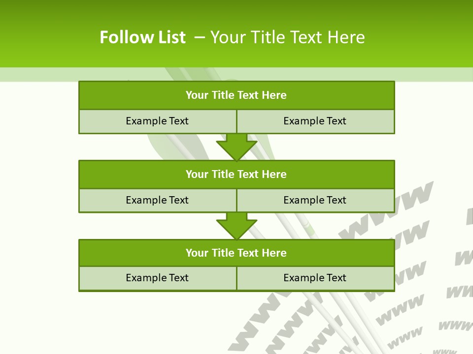 A Group Of Green Arrows On A White Background PowerPoint Template