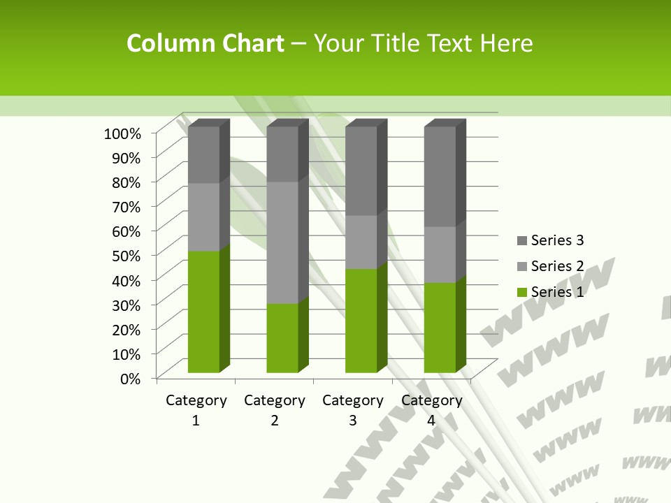 A Group Of Green Arrows On A White Background PowerPoint Template