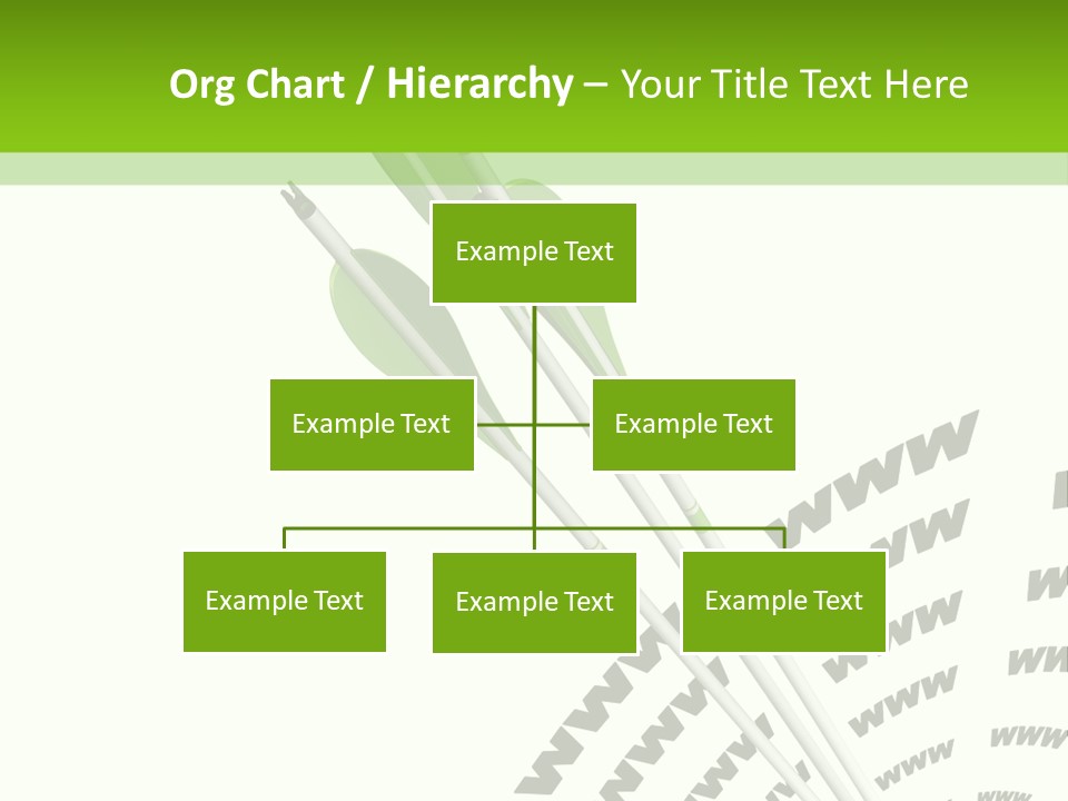 A Group Of Green Arrows On A White Background PowerPoint Template