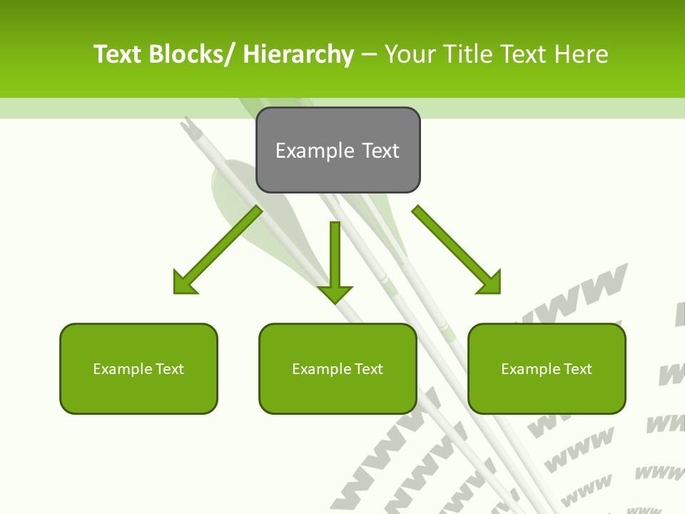 A Group Of Green Arrows On A White Background PowerPoint Template
