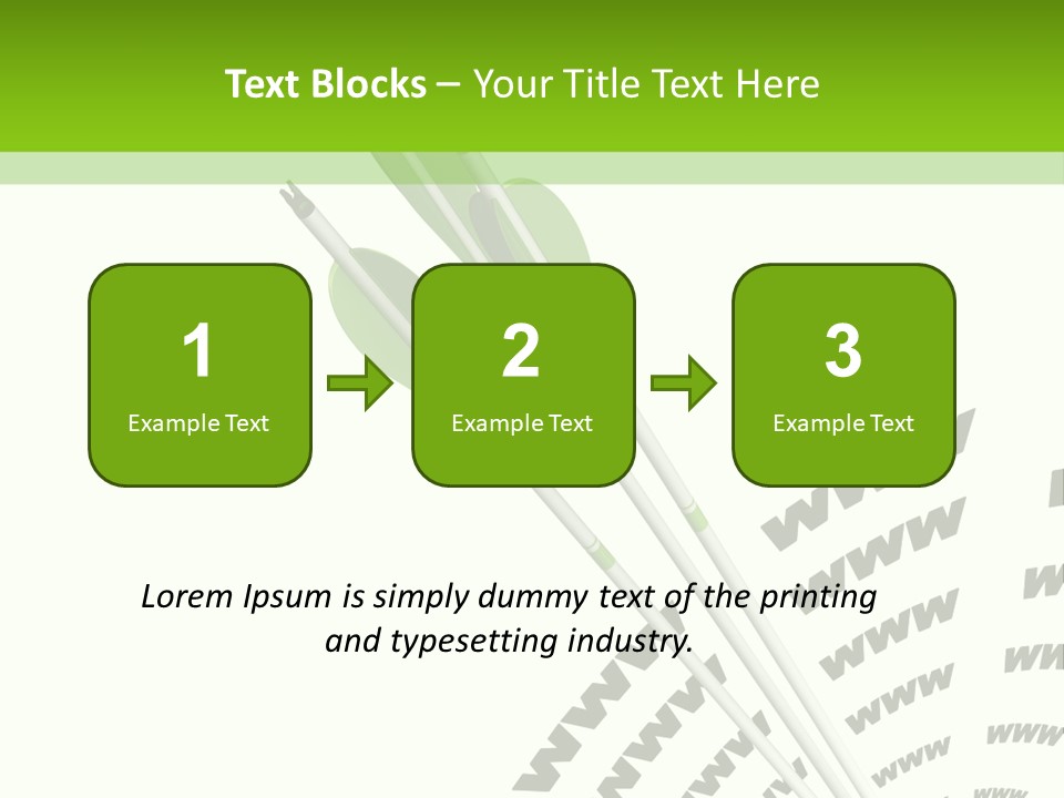 A Group Of Green Arrows On A White Background PowerPoint Template