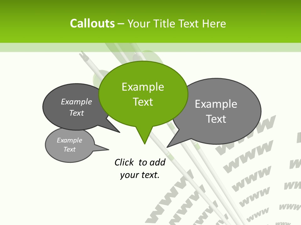 A Group Of Green Arrows On A White Background PowerPoint Template