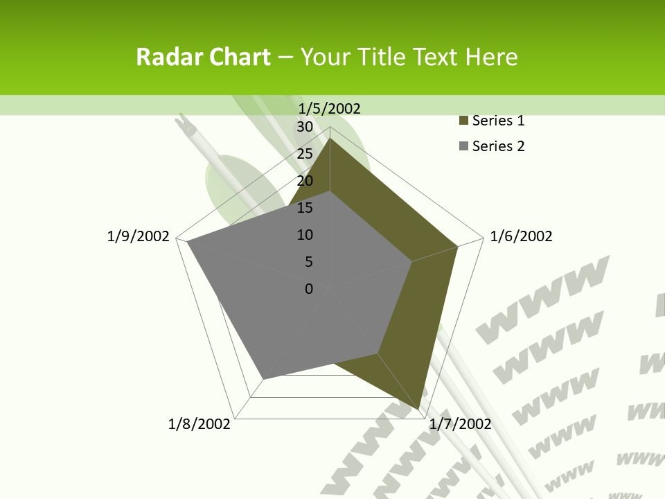 A Group Of Green Arrows On A White Background PowerPoint Template