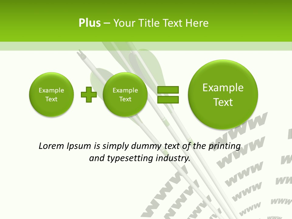 A Group Of Green Arrows On A White Background PowerPoint Template