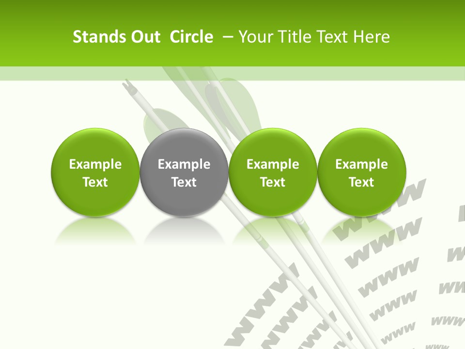 A Group Of Green Arrows On A White Background PowerPoint Template