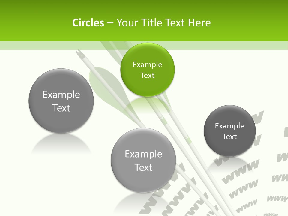 A Group Of Green Arrows On A White Background PowerPoint Template