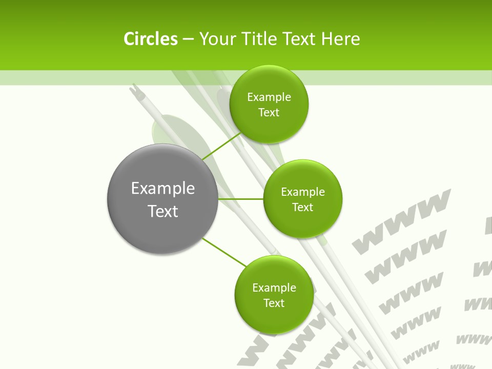 A Group Of Green Arrows On A White Background PowerPoint Template