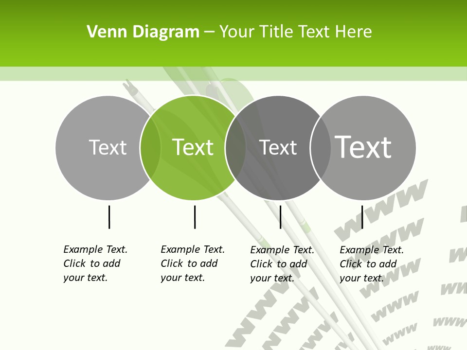 A Group Of Green Arrows On A White Background PowerPoint Template