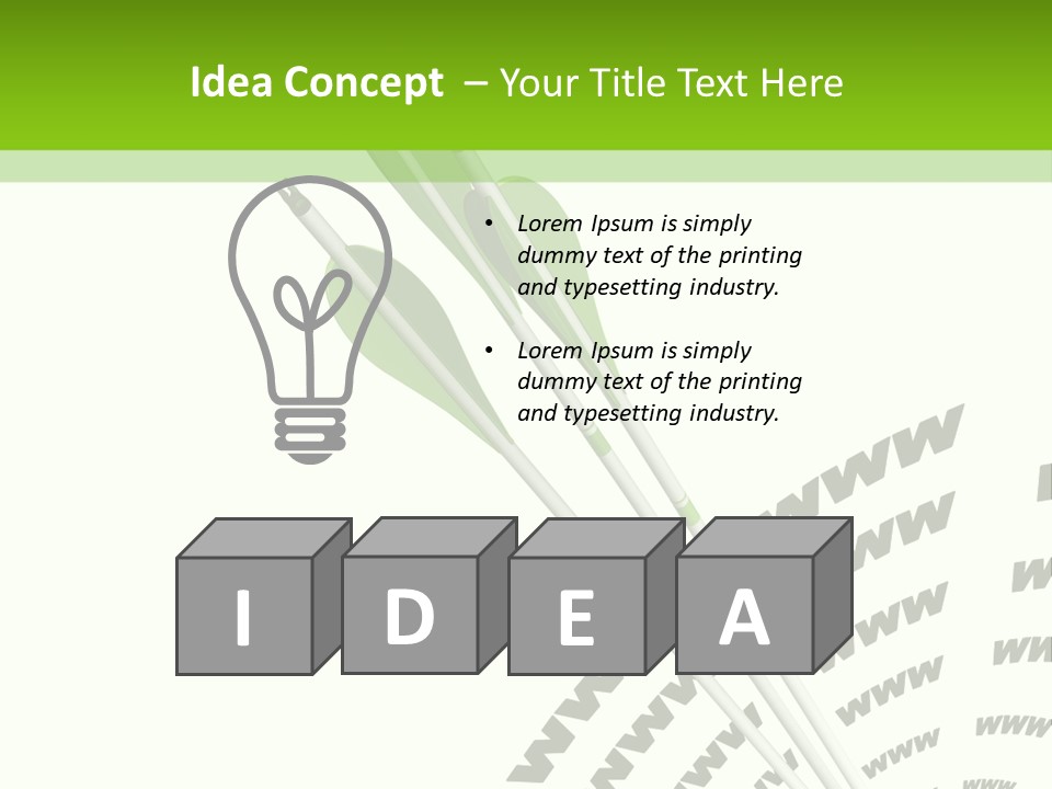 A Group Of Green Arrows On A White Background PowerPoint Template