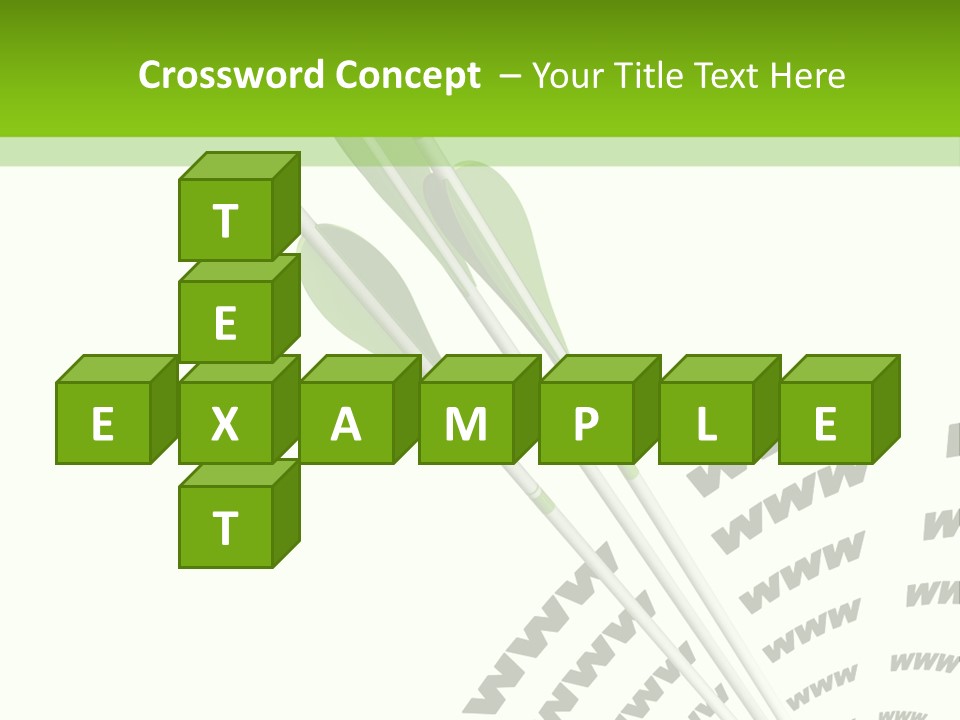 A Group Of Green Arrows On A White Background PowerPoint Template